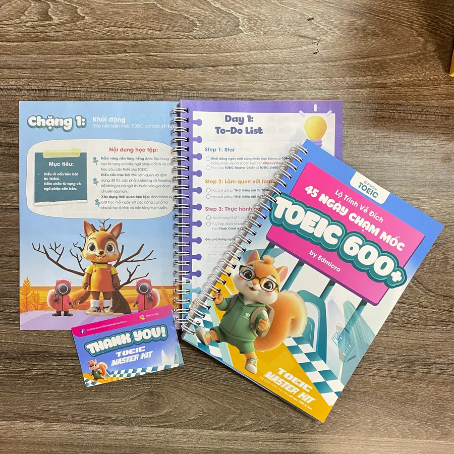Sổ tay lộ trình 45 ngày TOEIC 600+