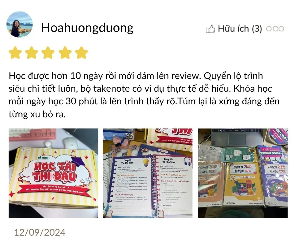 Feedback học viên Edmicro TOEIC 16