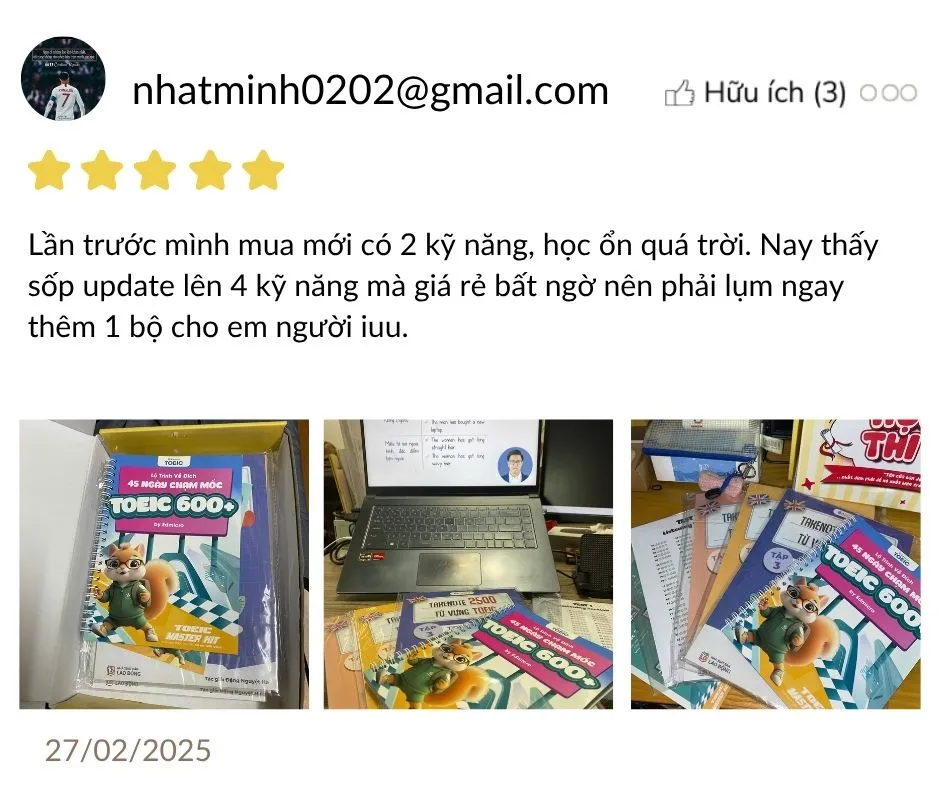 Feedback học viên Edmicro TOEIC 18